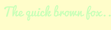 Image with Font Color CCFFB9 and Background Color FFFDCA